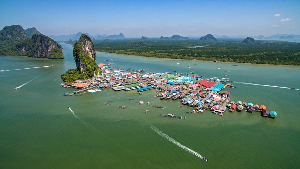 View of the floating village of Koh Panyee, Phang Nga