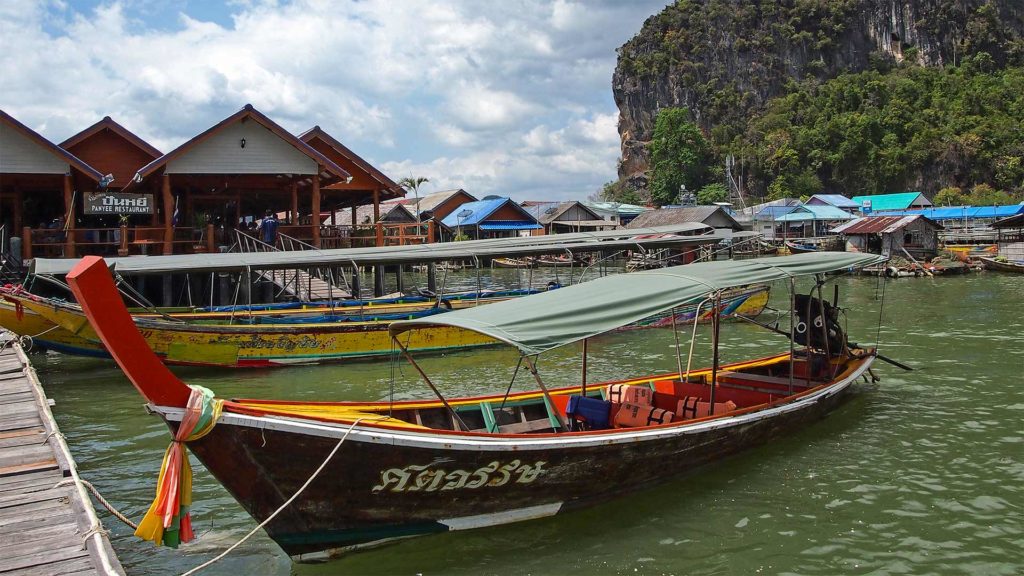 Longtail boat on Koh Panyee, Phang Nga