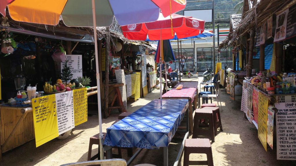Small food court in Thong Nai Pan Yai, Koh Phangan