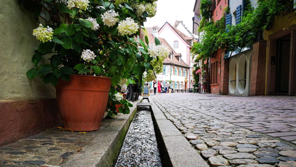 The small Bächle in the Freiburg old town