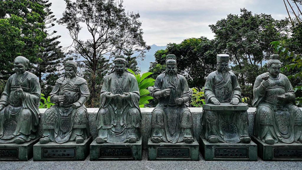 Other statues in the 10000 Buddhas Monastery in Hong Kong