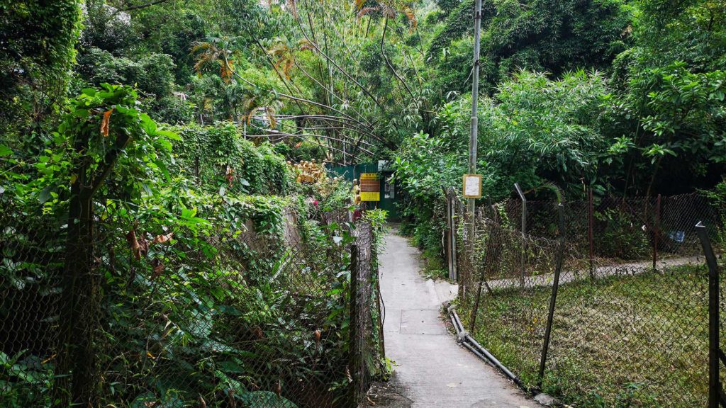 The entrance to the path of the 10000 Buddha Monastery in Hong Kong