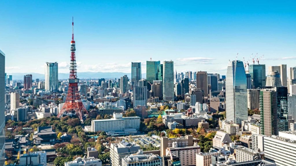The Mori and Tokyo Tower from Tokyo World Trade Center