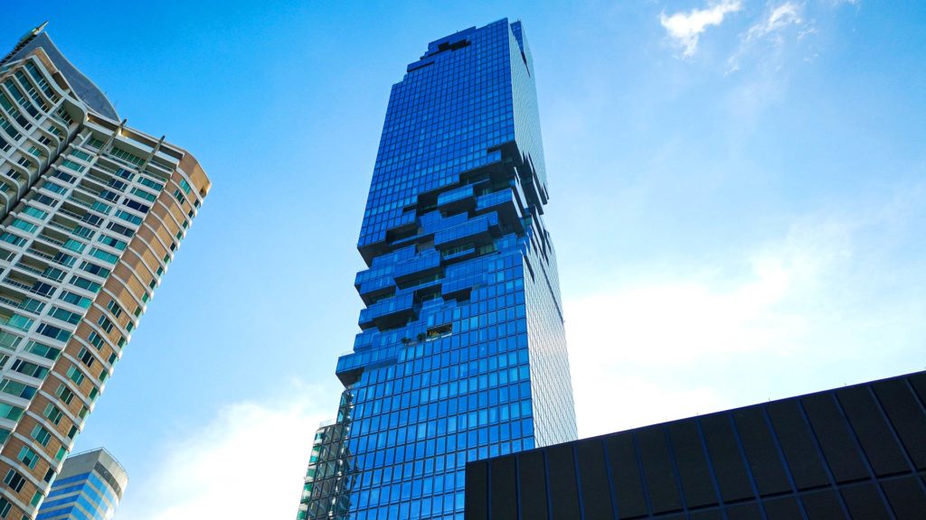 The unique Mahanakhon Tower in Thailand‘s capital Bangkok