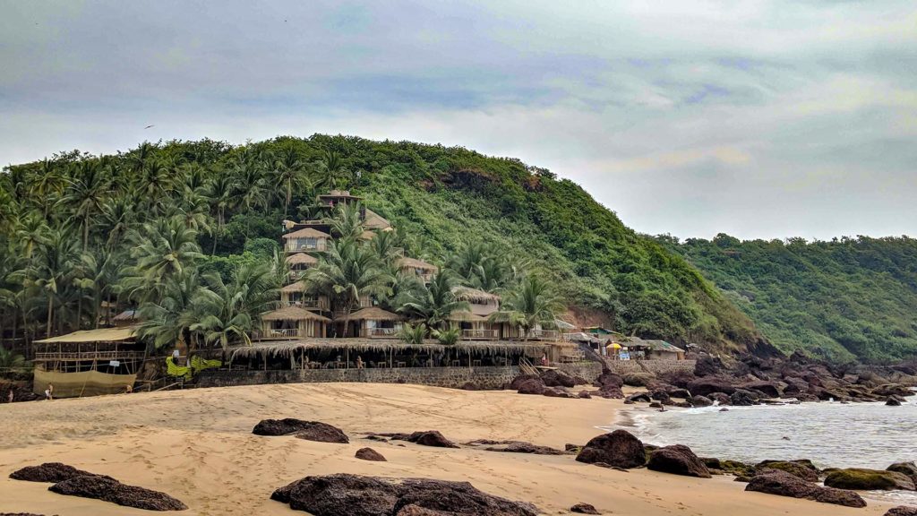 The Cola Beach Resort on Cola Beach in South Goa, India
