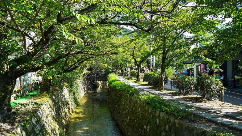 Der Philosopher's Path am Ginkaku-ji von Kyoto