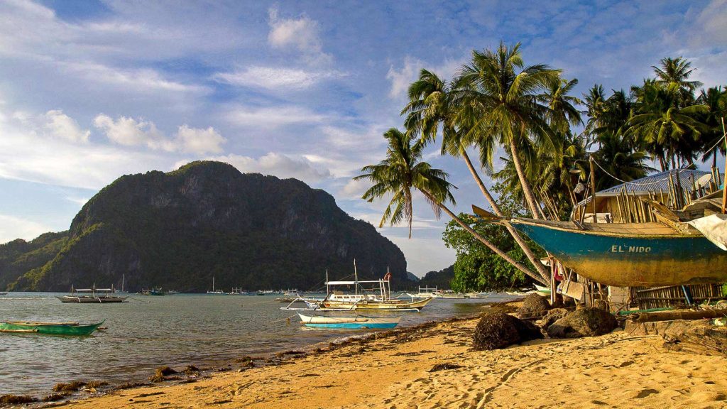 Corong Corong Beach zum Sonnenuntergang, El Nido