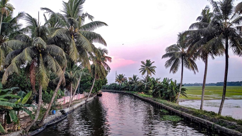 Evening mood in Kerala, India