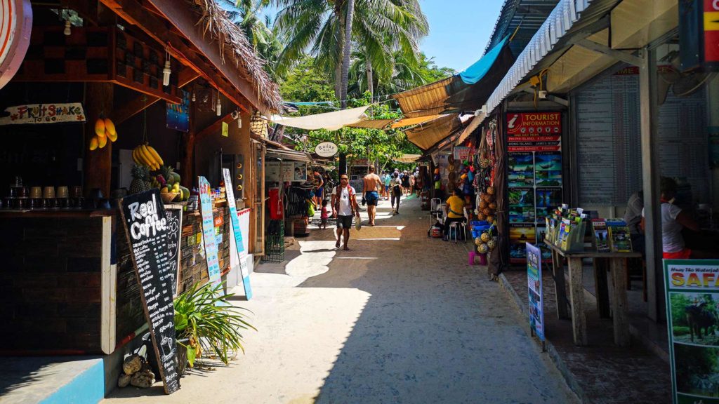Shops im Railay Village zwischen Railay Beach West und Railay Beach East