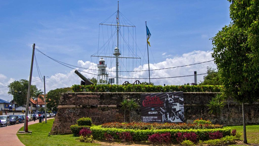 Die gut erhaltene Festung Fort Cornwallis, Penang