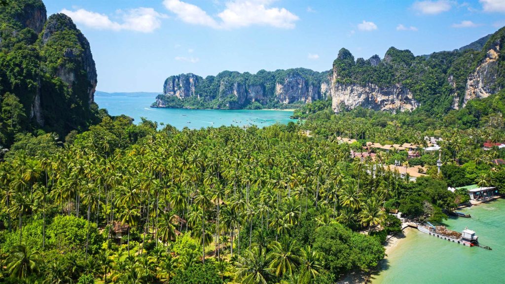 Aussicht vom Railay Viewpoint, Ao Nang in Krabi