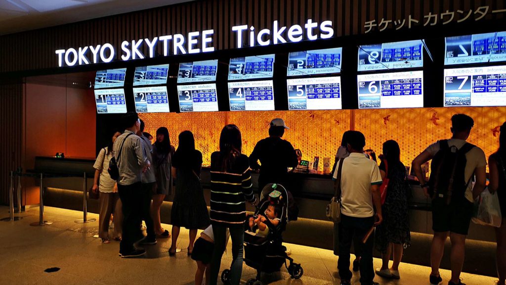 Ticketschalter für den Tokyo Skytree