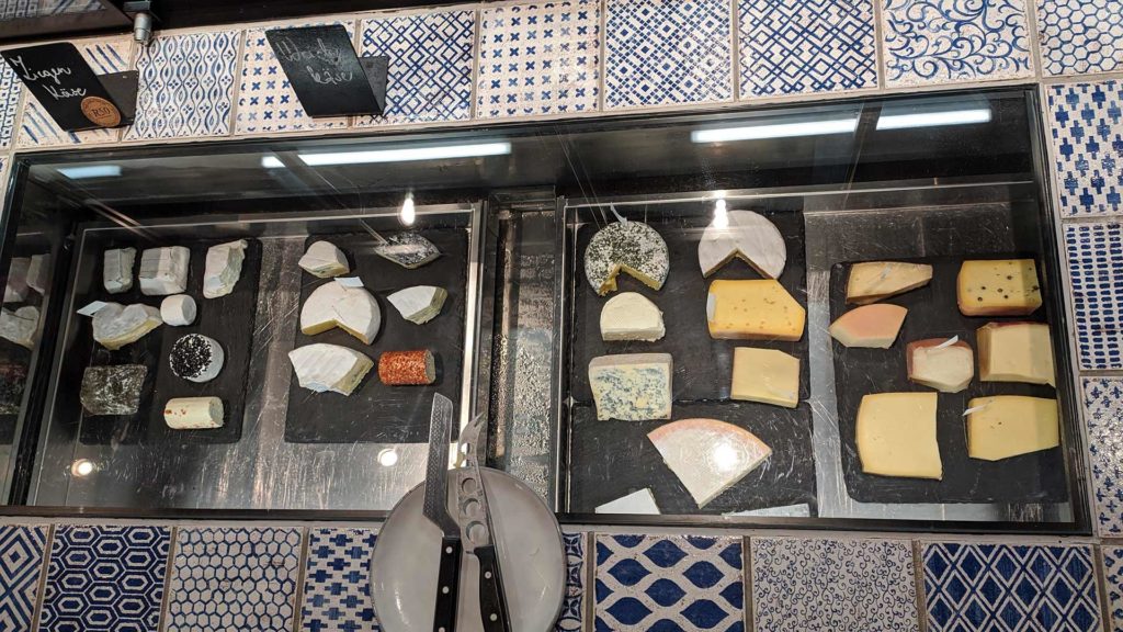 Various types of cheese in Leogang, Austria