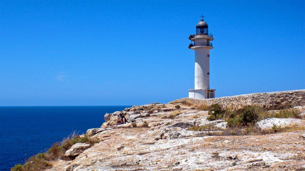 Leuchtturm am Cap de Barbaria auf Formentera, Balearen, Spanien