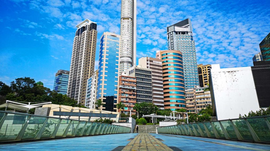 Hochhäuser in Hong Kong am Garden of Stars