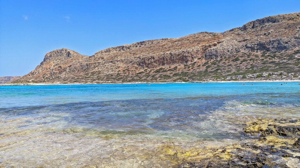 Aussicht auf den Balos Beach in West Kreta