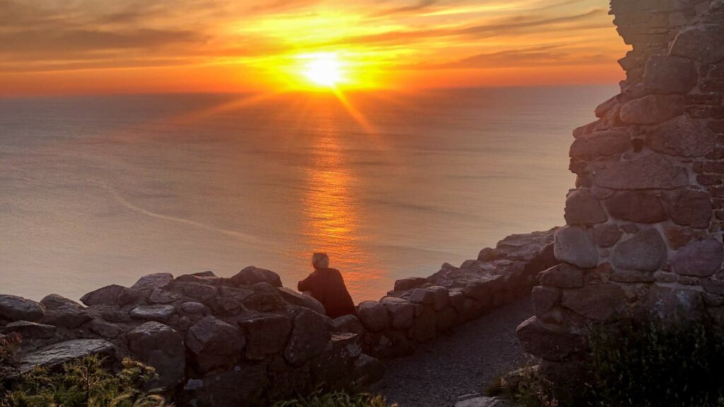 Sonnenuntergang auf Bornholm in Dänemark