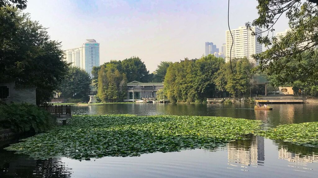 View in Liwanhu Park in Guangzhou