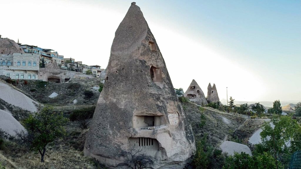 Fairy chimneys and rock formations in Cappadocia, Turkey