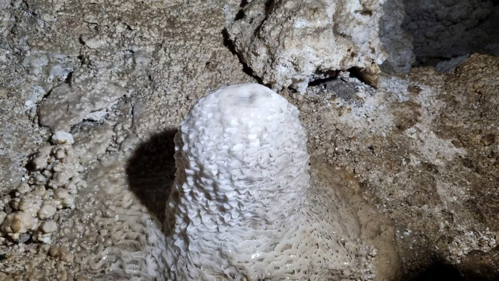 Crystal calcite in Tham Kaew Komol, Mae Hong Son