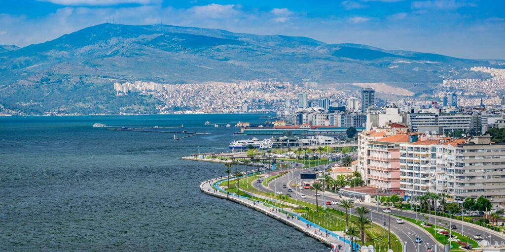 View of Izmir and the promenade