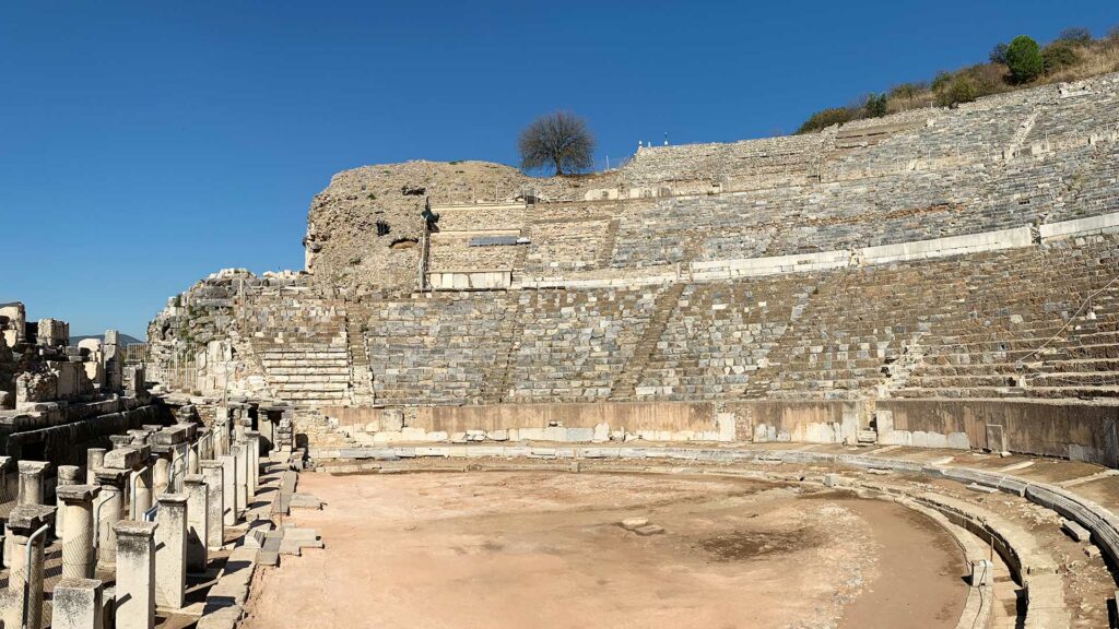 The great amphitheater of Ephesus with 25,000 seats