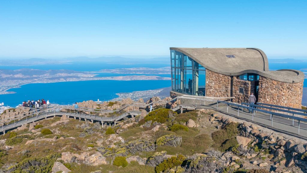 View from Mount Wellington in Hobart, Australia