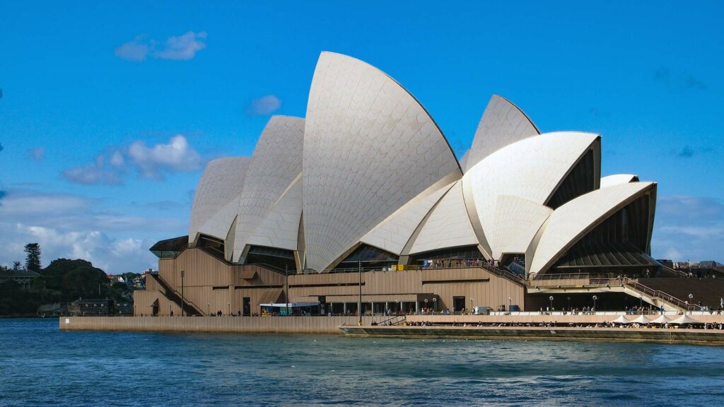 Das berühmte Opernhaus Sydney (Sydney Opera House) in Sydney, Australien