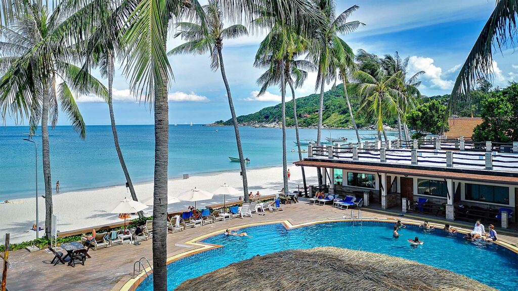 View of the Phangan Bayshore Resort in Haad Rin, Koh Phangan