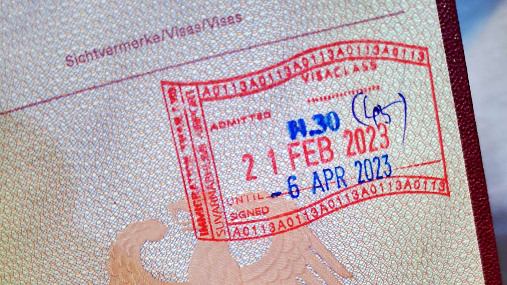 Stempel für die Einreise nach Thailand ohne Visum