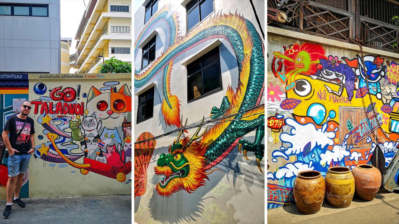 Streetart im Talad Noi Viertel von Chinatown, Bangkok